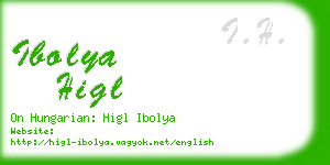 ibolya higl business card